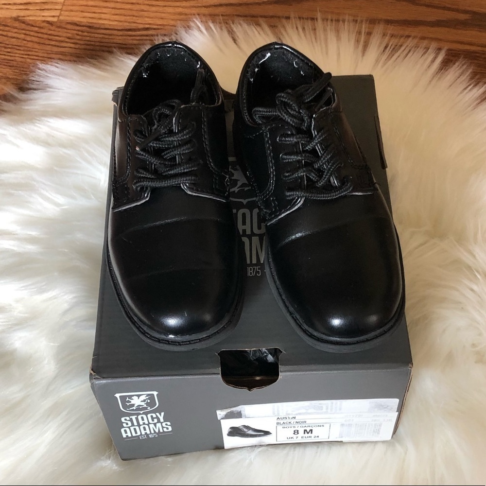 Stacy Adams Kids Black dress Shoes size 8M